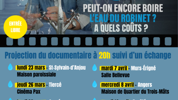 Plusieurs associations du Maine-et-Loire* se sont réunies pour proposer des soirées cinés-débats dans tout le département sur un thème qui les inquiète et les fédère : la qualité de l’eau du [&hellip;]